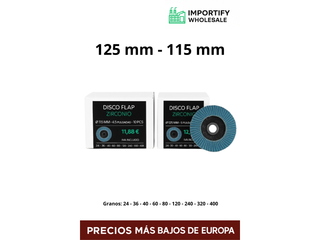 10 Discos Flap Zirconio 115 y 125 mm