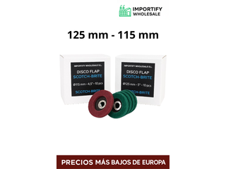 10 Discos Flap Radial 115 y 125 mm