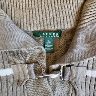 Ralph Lauren Jumper Khaki Rayas Talla XL