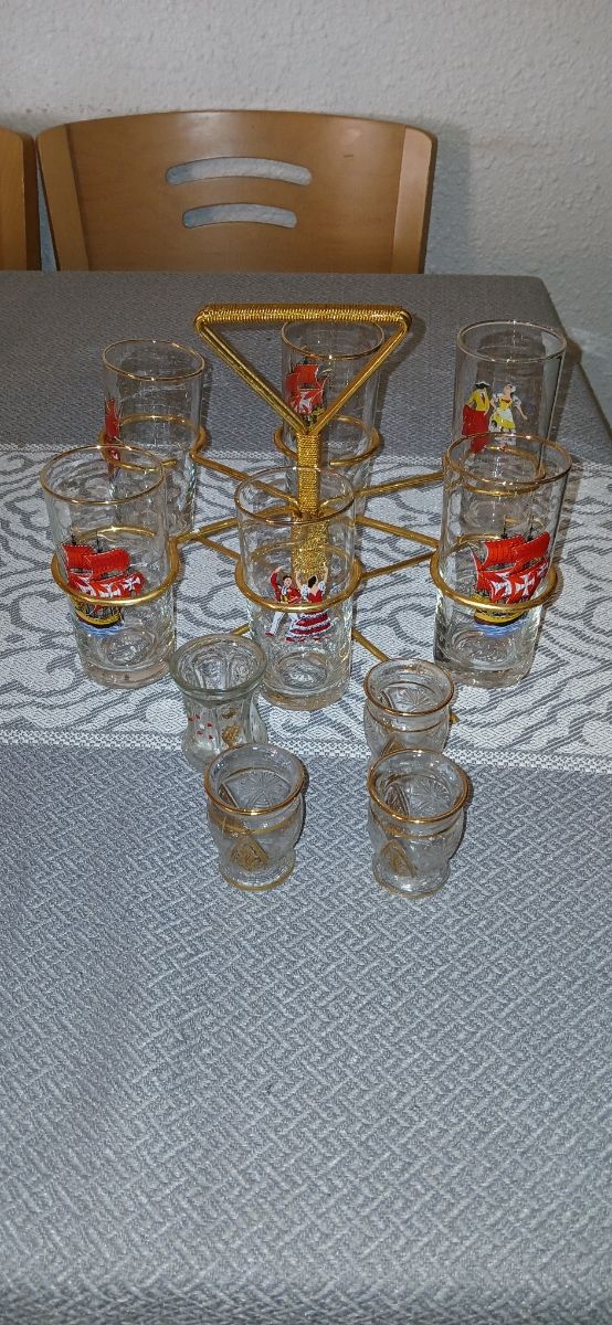 Set di 5 bicchieri con design a pois