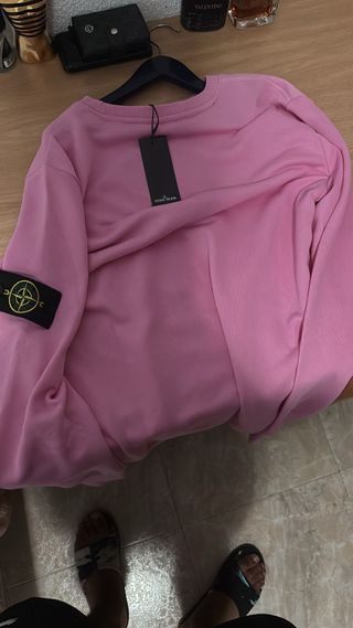 Sudadera Stone Island Rosa Nueva