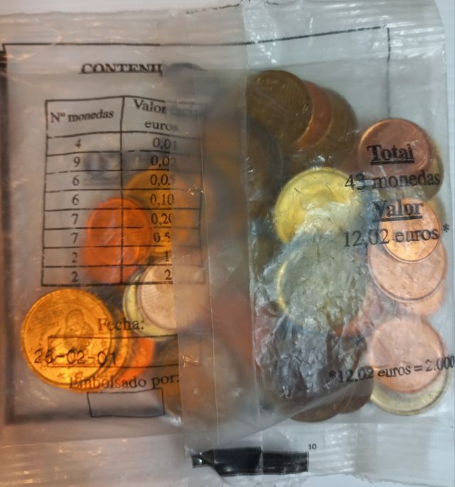MONEDERO 12,01 EUR ESPAÑA EMBOLSADO 26/02/01