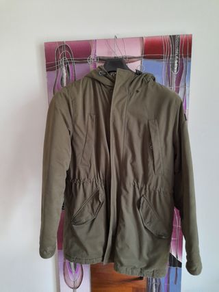 Replay Parka verde con capucha