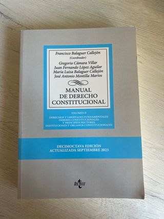 Manual de Derecho Constitucional: Vol. II: Dere...