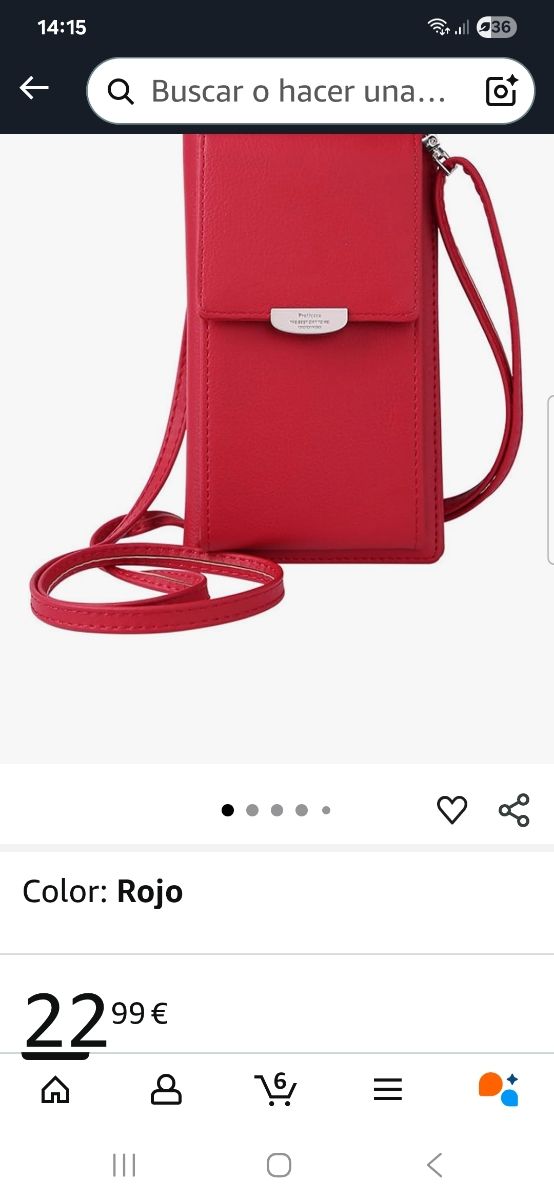 Borsa da donna con custodia per cellulare. Re Magi.