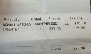 Reloj Guess Dorado con Cristales