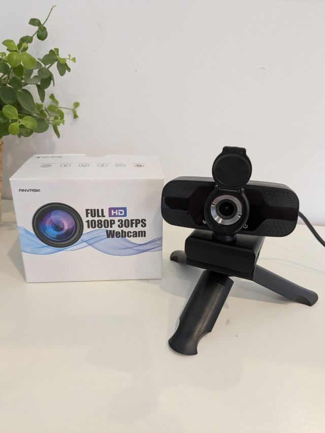 Webcam ANVASK Full HD 1080P 30FPS Negra