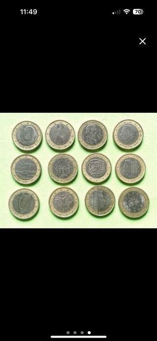 Lote 12 Monedas 1 Euro € Europa Completa