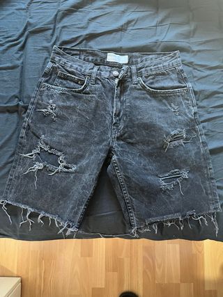 Bermuda Bershka hombre negra