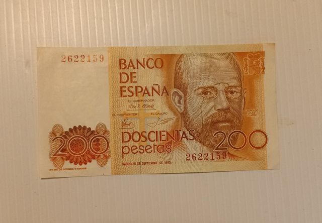 BILLETE 200 ptas España 1980 LEOPOLDO ALAS CLARIN