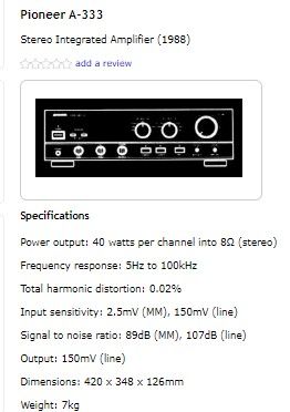 Amplificador Pioneer A-333