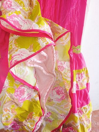 Traje Flamenca Hecho a Mano con torerita y flecos