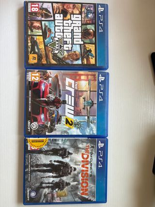 PS4 Grand Theft Auto V, The Crew 2, The Division