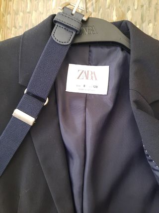 Americana Zara niño azul marino talla 8
