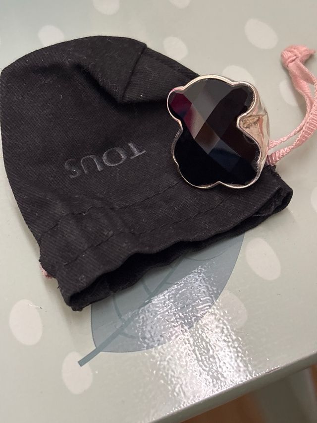 Anillo Oso Tous Negro Grande