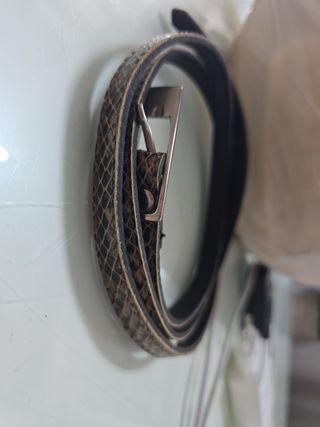 Cinturones piel serpiente y azul