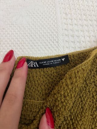 Vestido verde Zara Talla M