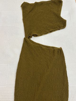 Vestido verde Zara Talla M