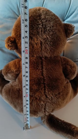 Scimmia peluche marrone morbidissima