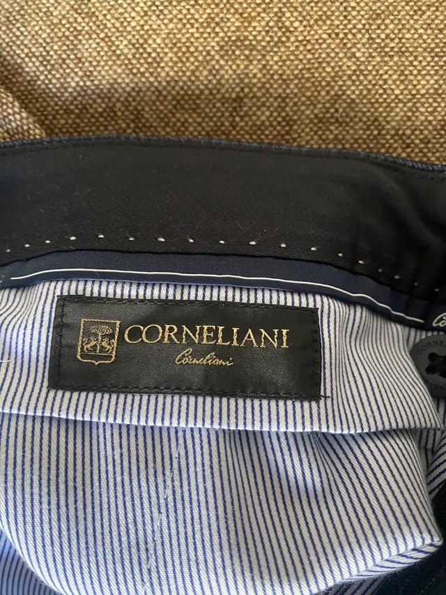 Pantalone uomo Corneliani a quadri blu