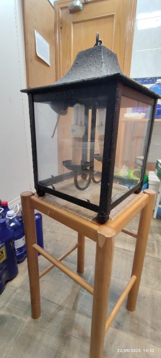 Farol de Hierro Fundido Negro