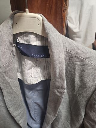 Blazer Gris Zara Mujer