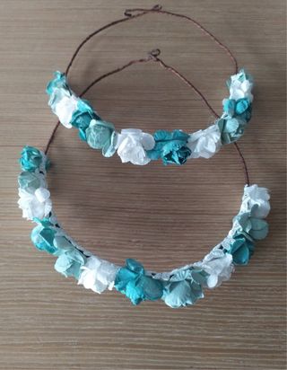 2 Vestidos de Arras Niña Blancos y Azules