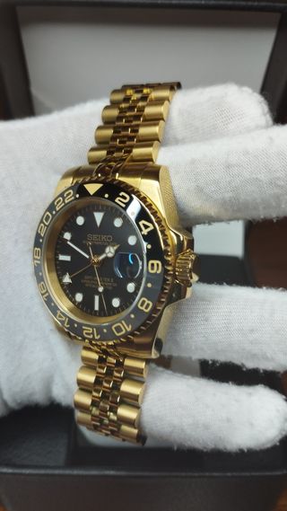 Reloj Seiko Mod GMT-Master II Bruce Wayne Dorado