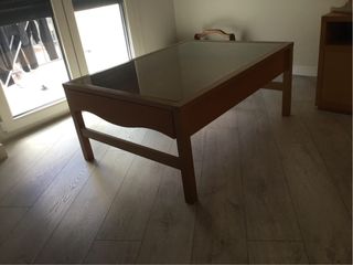 Mesa de centro madera y cristal