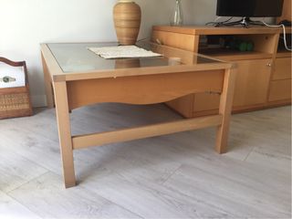 Mesa de centro madera y cristal