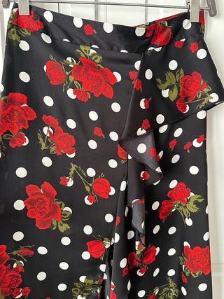 Falda Zara Flamenco Volante Lunares Talla S
