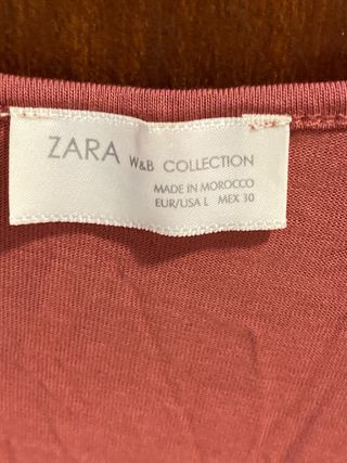 Zara Camiseta Elegante Rosa Talla M