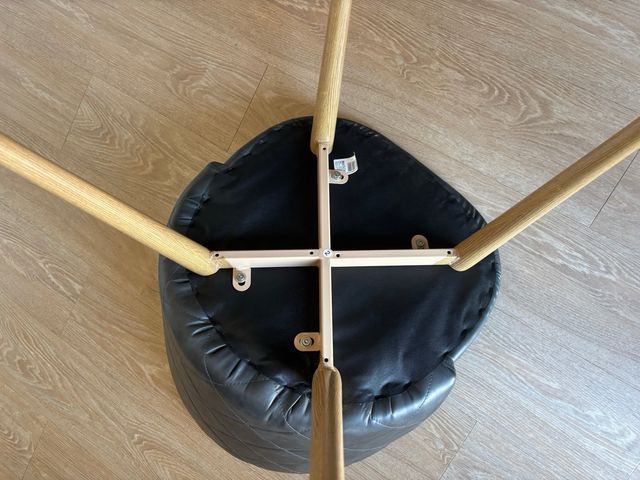  Silla Maisons du Monde Piel Negra