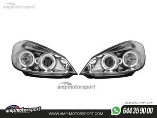 FAROS DELANTEROS OJOS DE ANGEL PARA RENAULT CLIO