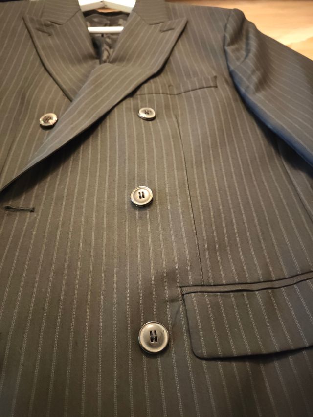 Americana Zara rallas negra/gris Talla M