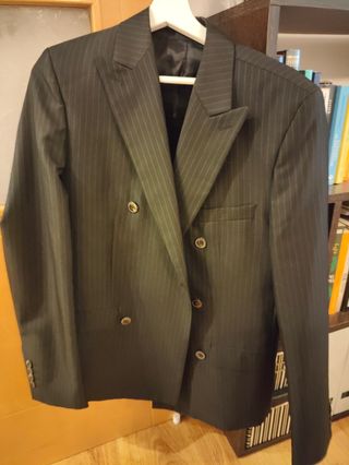 Americana Zara rallas negra/gris Talla M