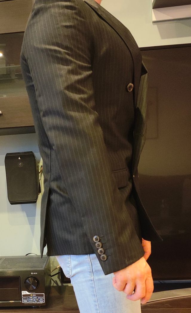 Americana Zara rallas negra/gris Talla M