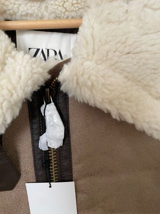 Chaleco Zara Marrón Borrego