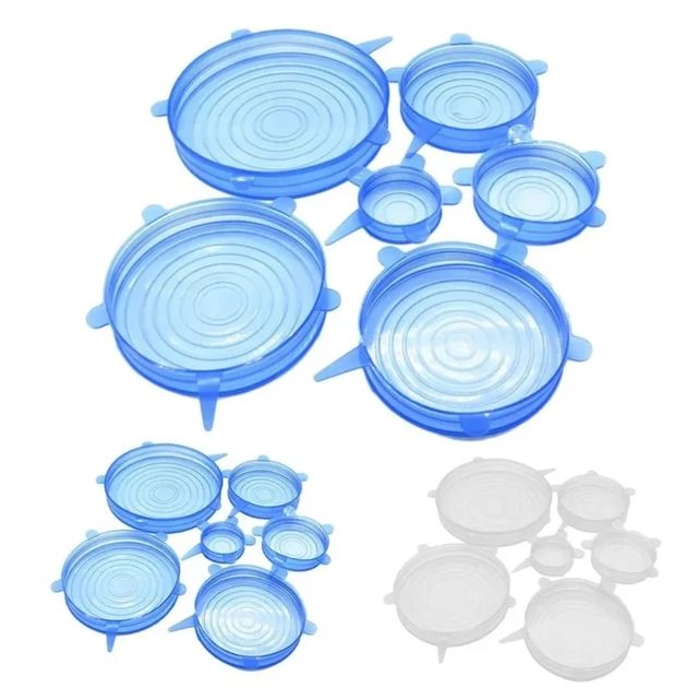 Set Tapas Silicona Reutilizables (Azul)