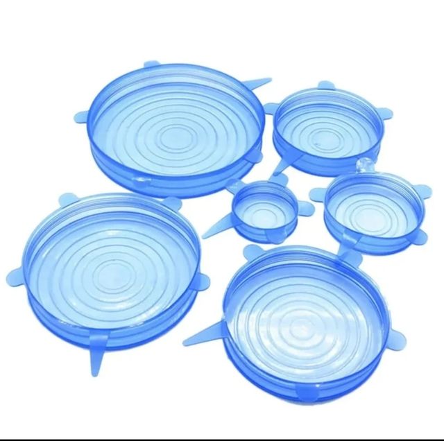 Set Tapas Silicona Reutilizables (Azul)