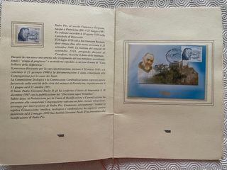 2 Cartelle Francobolli Padre Pio