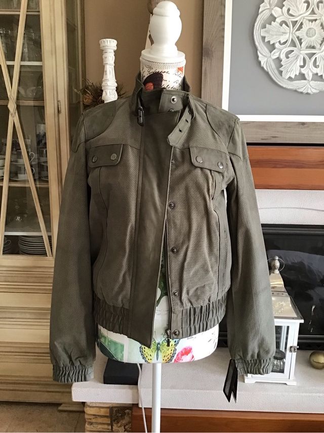 Chaqueta Mango Ante Caqui