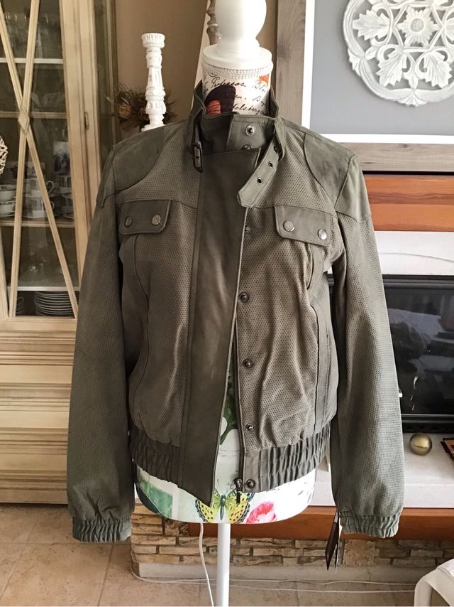 Chaqueta Mango Ante Caqui