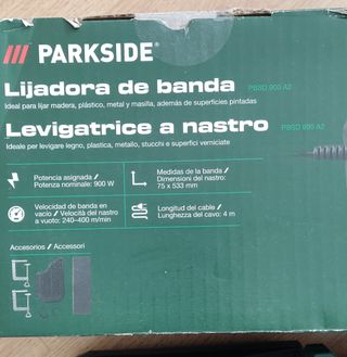 Lijadora de banda Parkside PBSD 900 A2