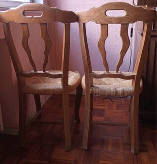 2 Sillas Rústicas Madera Pino Macizo