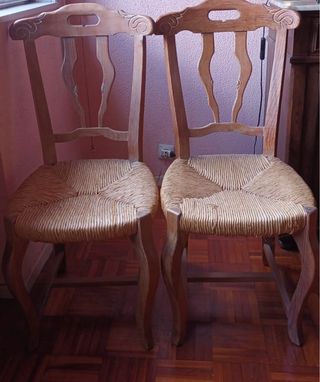 2 Sillas Rústicas Madera Pino Macizo
