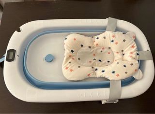 Bañera plegable bebé con termómetro