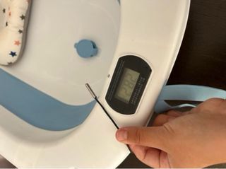 Bañera plegable bebé con termómetro