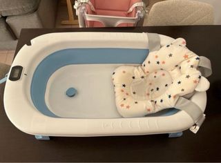 Bañera plegable bebé con termómetro