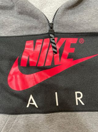 Sudadera Nike Gris y Negra Media Cremallera